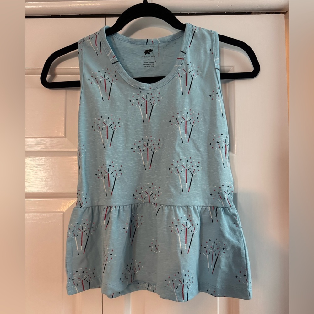 Racerback peplum fireworks tank